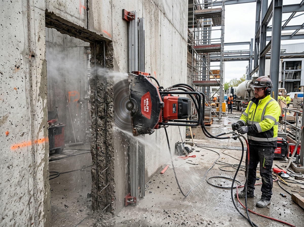 RCC Wall Cutout Sawing